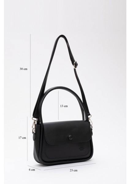Siyah SHK97 Suni Deri Ön Cep Detaylı 2 Bölmeli Ayarlanabilir Askılı El,kol ve Omuz Çantası fiyatları