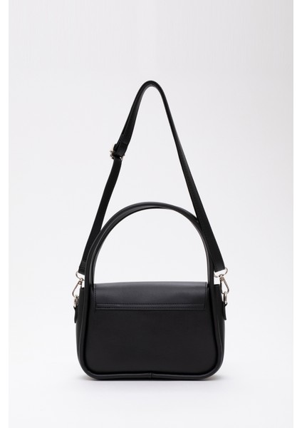 Siyah SHK97 Suni Deri Ön Cep Detaylı 2 Bölmeli Ayarlanabilir Askılı El,kol ve Omuz Çantası modelleri