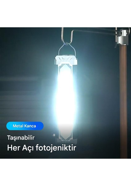 El Feneri Güneş Enerjli Ledli 15W Şarjlı Mıknatıslı Askılı Kamp Taktik El Feneri Su Geçirmez indirimleri