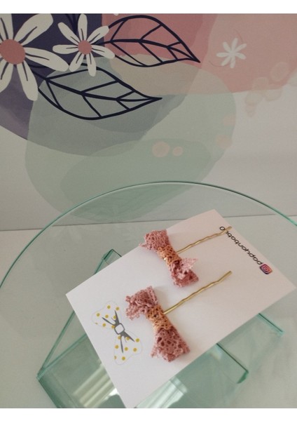 Örgü Fiyonk Toka - Pembe - Organik & El Yapımı fiyatları