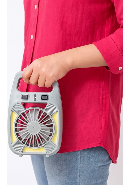 Şarjlı Fanlı LED Kamp Lambası 4 Kademe Aydınlatma | Suya Dayanıklı Type-C Girişli Taşınabilir Işık fırsatları