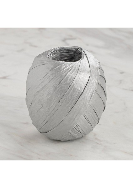 Natural Raffia 30 gr Gümüş Kağıt Ip