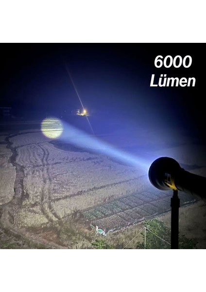 El Feneri 6000 Lümen Uzun Menzil 100W Şarjlı Powerbank Ledli Işık Kafa Lambası Su Geçirmez Kamp indirimleri