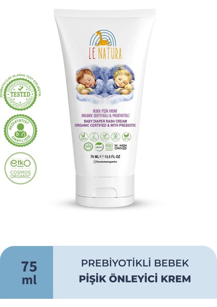 , Vegan ve Prebiyotikli Bebek Pişik Kremi - Sarı Kantaron Özlü ve Hodan Yağlı 75 ml