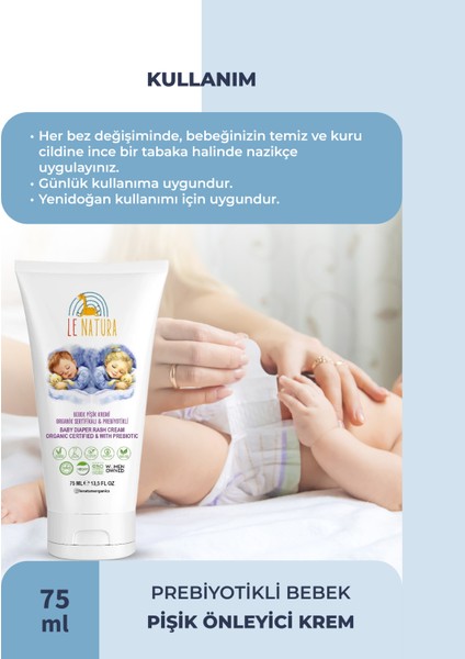 , Vegan ve Prebiyotikli Bebek Pişik Kremi - Sarı Kantaron Özlü ve Hodan Yağlı 75 ml indirimleri