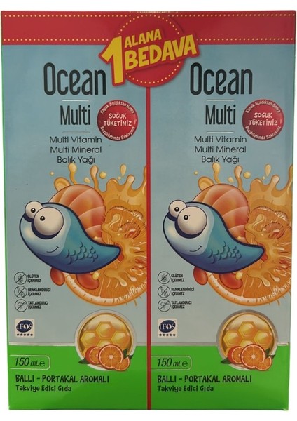 Ocean Multi Şurup 150 ml 1 Alana 1 Bedava 850071952902