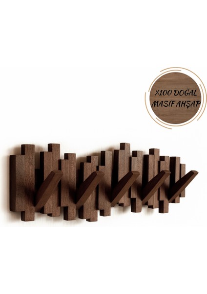 %100 Masif Kayın Ahşap Piyano Askılık | 5'li Açılır Kapanır Duvar Askısı | Doğal, Şık, Duvara Monte indirimleri