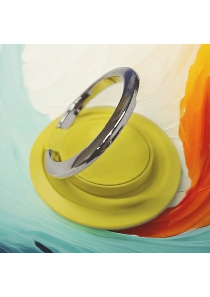 Iphone Katlanır Metal Yüzük Için Evrensel Cep Telefonu Ultra Ince Parmak Yüzüğü Tutucu Araba Braketi Için Uygun Stant Çıkartması Rengi: Sarı (Yurt Dışından)