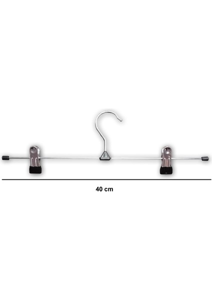 10 Adet Mandallı Tel Etek Pantolon Askısı 40 cm