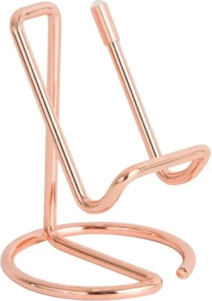 1pc Metal Cep Telefonu Braketi Basit Modern Tembel Temel Yaratıcı Masaüstü Süslemeler Dekorasyon Telefon Standı Telefon Accessoriescolor: 1pc-Rose Altın (Yurt Dışından)