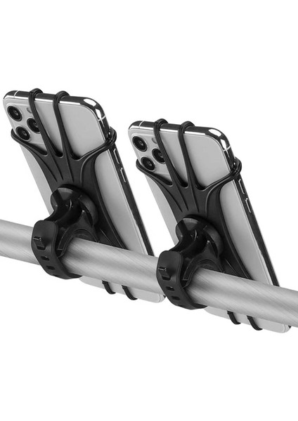 2pcs Evrensel Bisiklet Telefon Montajı, 4.7-6.8 "telefonlar Için 360 ° Döndürülebilir Silikon Tutucu, Iphone/samsung ile Uyumlu Easy Installcolor: Siyah 1 Adet (Yurt Dışından)