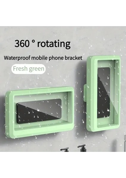 Duş Telefon Kasası Tutucu Su Geçirmez Yükseltilmiş Telefon Duş Sahibi Duvar Montaj Banyo Tv Duş Gadget Duş Aksesuar Renk: Yeşil (Yurt Dışından)