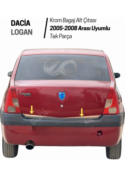 Dacia Logan Krom Bagaj Alt Çıta 2005-2008 Arası Paslanmaz Çelik modelleri
