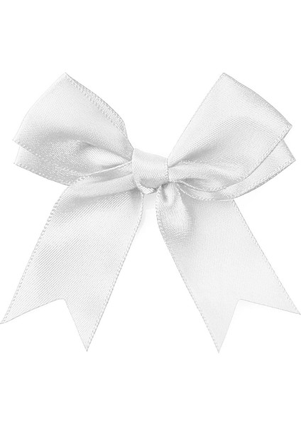 10 Adet Beyaz Saten Fiyonk Süsleme Kurdele Seti