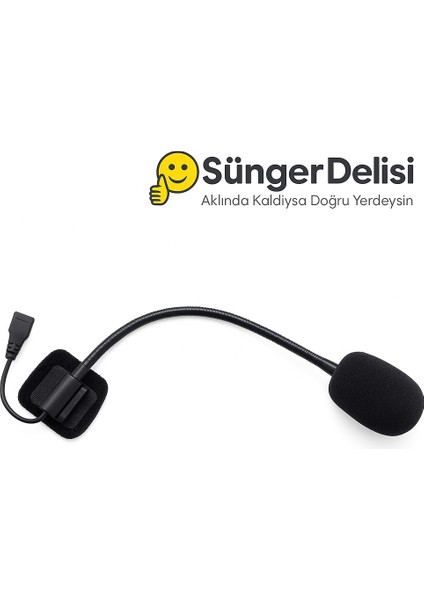 Süngerdelisi Mikrofon Süngeri 30X22- 8mm Yaka / Oyuncu / Motorcu Uyumlu modelleri