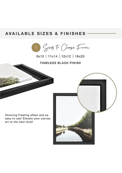 40003 Rahmen Für Leinwandbilder, 27,9 x 35,6 Cm, Schwarz modelleri