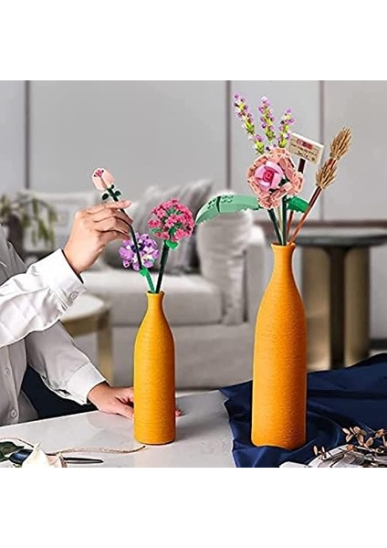 Çiçek Buketi Yapı Seti, Yapay Gül Çiçekleri Yapı Taşları, Kendin Yap Benzersiz Dekorasyon Ev, Botanik Koleksiyonu (547 Adet (Lavanta/gül/ortanca/kamelya)) modelleri