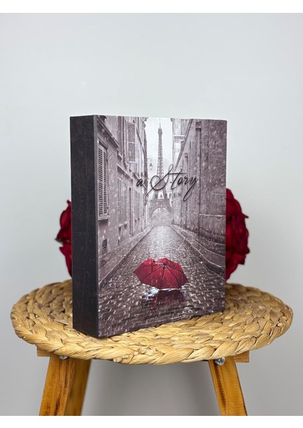 Fotoğraf Albümü 10X15CM 200 Fotoğraf Kapasiteli Renkli Şemsiye Desenli Anı Albümü