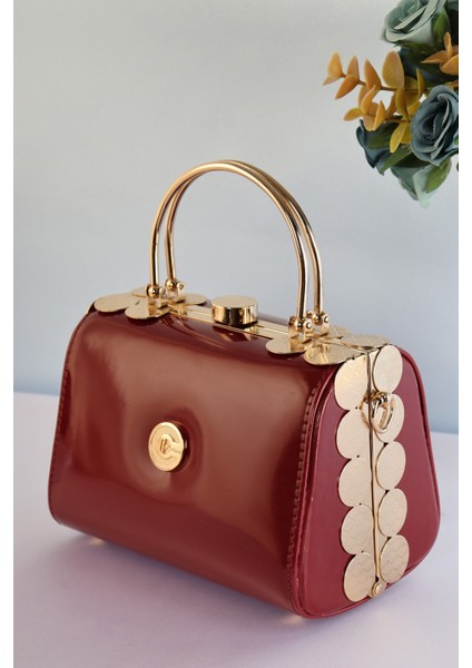 Elysara EB0170 | Rugan Çift Metal Saplı Şık Portföy Çanta