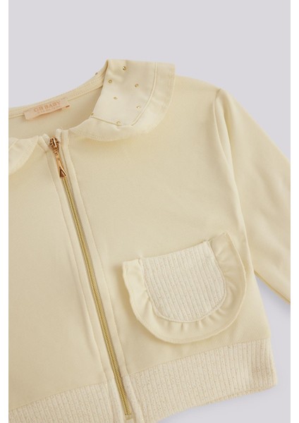 Bg Store Kız Bebek Ekru Eşofman Üstü modelleri