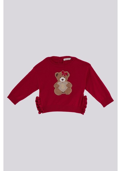 Bg Store Kız Bebek Kırmızı Kazak