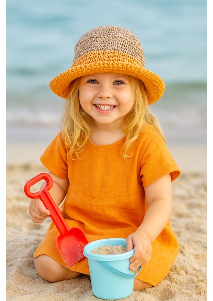 Kız&Erkek Çocuk Ayarlanabilir Tığ Işi Örgü Şapka