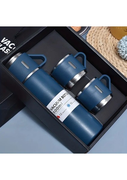 Kişiye Özel Termos 3'lü Set 500 Ml. ( Bardaklı ) Paslanmaz Çelik fiyatları