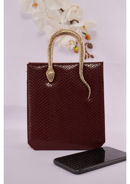 143 Piton Yılan Sap Portföy Çanta Modern Tasarım ve Fonksiyonellik ile Kadınlar için fiyatları