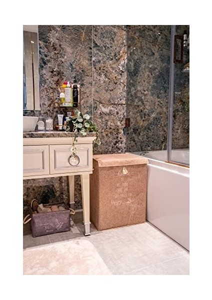 Çamaşır Sepeti Kirli Çamaşır Torbası Çamaşır Sepet Keçe Kapaklı Çok Amaçlı Kutu Sepet Oyuncak Saklama Sepeti (55X40X30 Cm) fiyatları