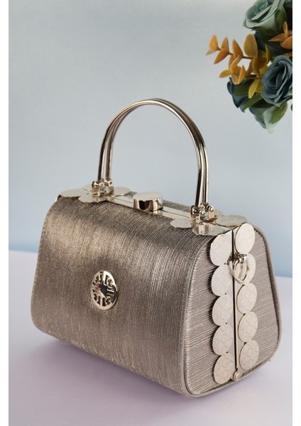 Elysara EB0170 | Sindirella Çift Metal Saplı Tarz Portföy Çanta