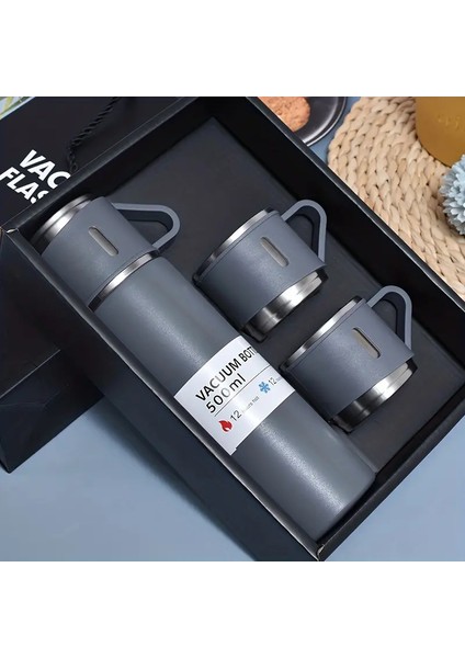 Kişiye Özel Termos 3'lü Set 500 Ml. ( Bardaklı ) Paslanmaz Çelik fiyatları