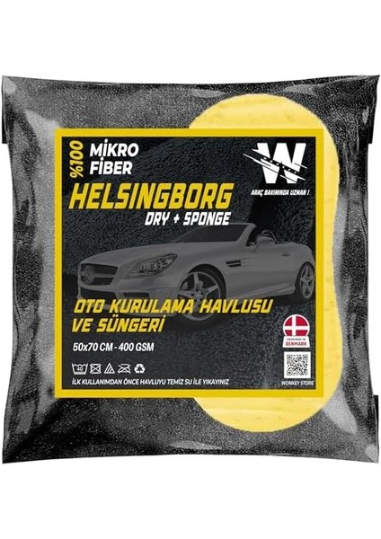 - Oto Yıkama Süngeri ve Araba Kurulama Havlusu, Mikrofiber Araç Yıkama Rus Bezi ve Sünger (2'li Paket) fiyatları