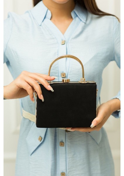 161 Süet Para Burs Abiye Çanta | Zarif ve Yumuşak Tasarım