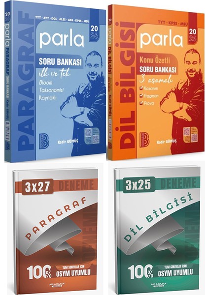 Anla Kazan + Benim Hocam 2026 Parla Paragraf Dil Bilgisi Soru + Anla Kazan Deneme 4 Lü Set fiyatları