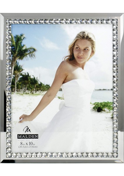 Uluslararası Tasarımlar Malden Brilliance Mücevher Aynası Resim Çerçevesi, 8X10, Aynalı