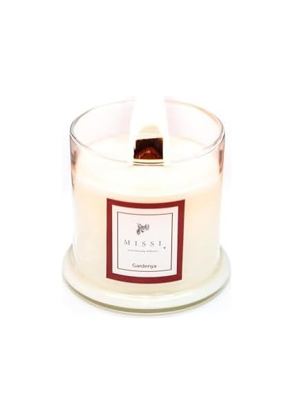 Cam Ahşap Fitilli Gardenya Kokulu Vegan Mum (140 Gr) fiyatları