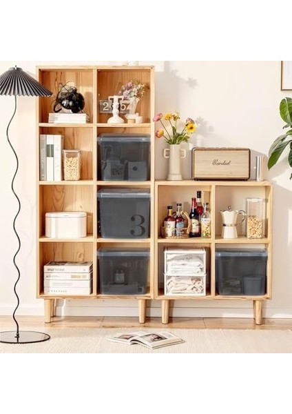 Ohyama, 6er-Set, Aufbewahrungsboxen, 30 L, Mit Deckel, Stapelbar, Garage, Schlafzimmer, Wohnzimmer - Useful Storage Box Usb-M - Grau fiyatları