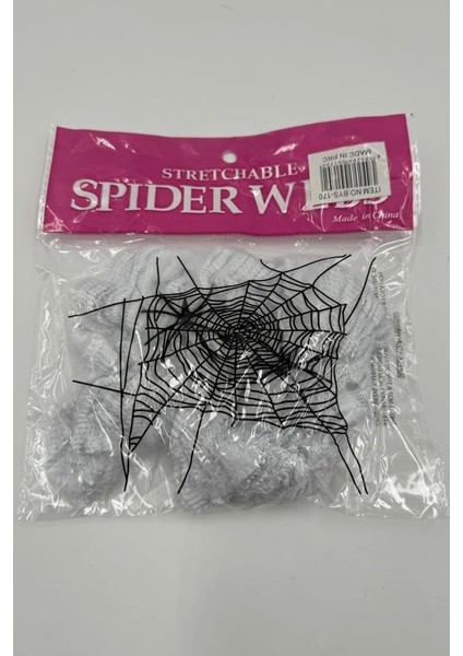 Halloween Cadılar Bayramı Beyaz Renk Örümcek Ağı Seti