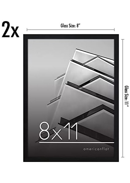 Siyah 8X11 Resim Çerçevesi - 2'li Set - Kırılmaya Dayanıklı Camlı Ince Kenarlıklı Fotoğraf Çerçevesi, Asma Donanımı ve Duvar Veya Masa Üstü Için Yatay Veya Dikey Ekran Için Dahili Şövale modelleri