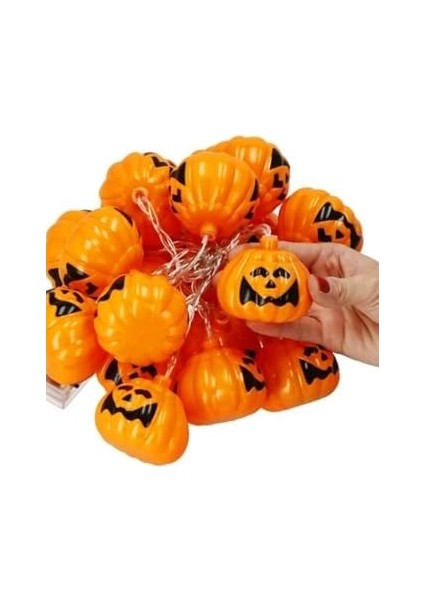 Cadılar Bayramı Halloween Pilli Balkabağı LED 12 Li fiyatları