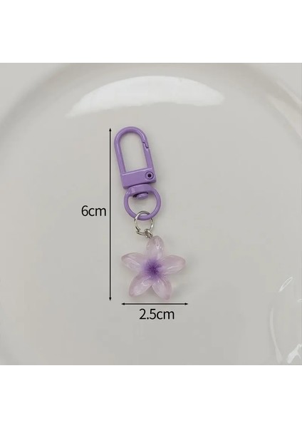 Metal Küçük Çiçek Anahtarlık Çift Keyasyon Çantası Cazibesi Cep Telefonu Kulaklık Kılıfı Deocr Sakura Kadın Kadın Kadın Tatil Hayali: S15 (Yurt Dışından)