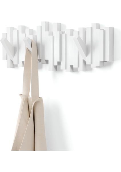 Sticks Para Birimi Askısı, Modern ve Yer Tasarrufu Sağlayan Raporlara Sunulur, Ceketler, Mantolar, Şallar, El Çantaları ve Daha Fazlası Için, Beyaz