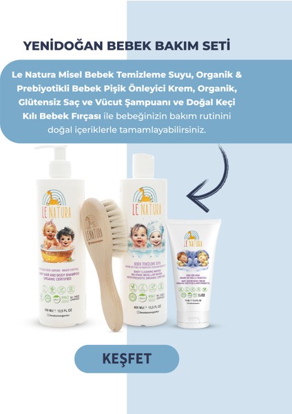 Prebiyotikli ve Organik doğan Bebek Pişik Kremi – 2 x 75 ml , Doğal Koruma, Hızlı Onarım