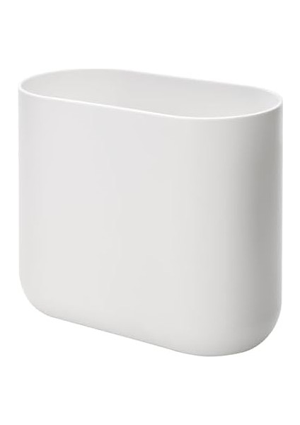 Banyo Veya Mutfak Için Sade Çöp Kutusu, Açık Tasarımlı Çok Yönlü Kozmetik Kovası, Küçük Oval Plastik Çöp Kutusu, Beyaz modelleri