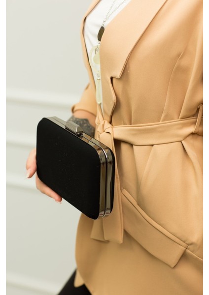 Weembag 237 Süet Oval Kasa Abiye Çanta | Yumuşak Dokulu Gece Çantası fiyatları