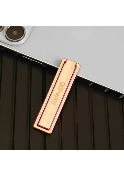 Iphone 15 Için Universal Mini Metal Katlanır Cep Telefonu Tutucu 15 16 Xiaomi Görünmez Taşınabilir Stand Bracket Masaüstü Telefon Destek Renk: Gül Altın (Yurt Dışından)