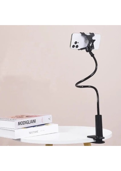 Tembel Başucu Masaüstü Telefon Kelepçesi Braketi Esnek Uzun Kol Goopeneck Tembel Kişi Braketi Saplı Canlı Brakketcolor: Siyah (Yurt Dışından)