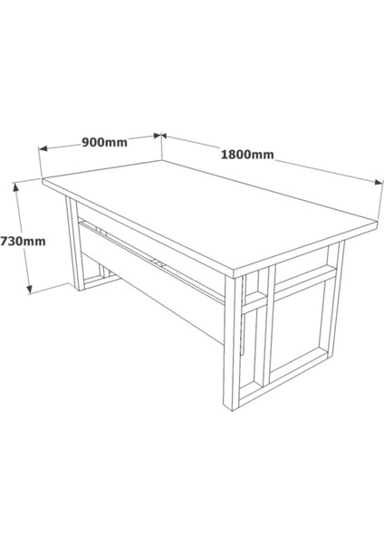 Meva A Ofis Çalışma Masası 180CM*90CM Metal Ayaklı Barok MEV01-BA fırsatları