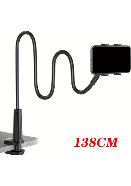 138CM Cep Telefonu Klipsi, Kavrama Esnek Uzun Kol Goopeneck Tembel Braket Montaj Kelepçesi iPhone 15 Pro Maxcolor: SIYAH-138CM (Yurt Dışından)
