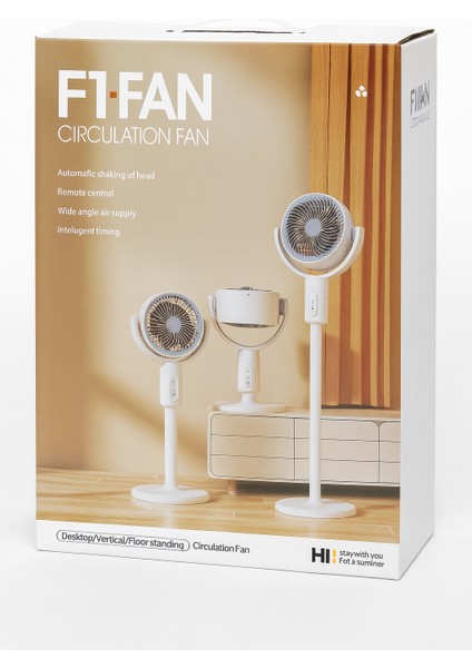 F1 Fan Sirkülasyon Fanı - Masaüstü / Dikey / Yer Tipi Kullanım modelleri